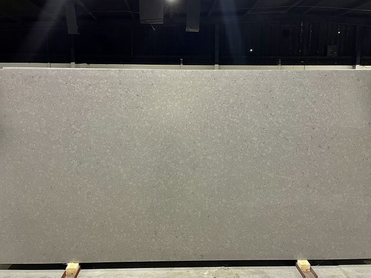 Oscar Grey Quartz 3cm 126 X 63 (Silica Free) with long white texture